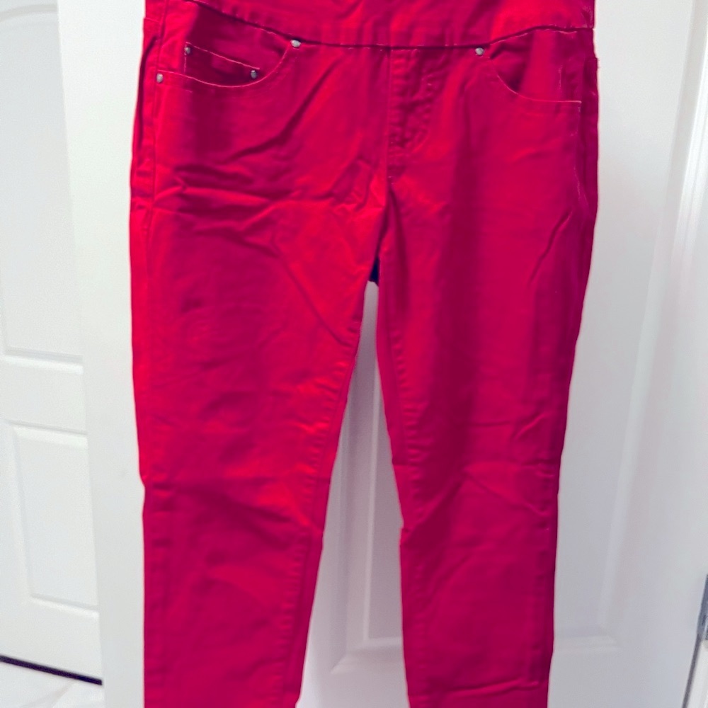 Jag Jeans Vibrant Red pull on Denim Pants